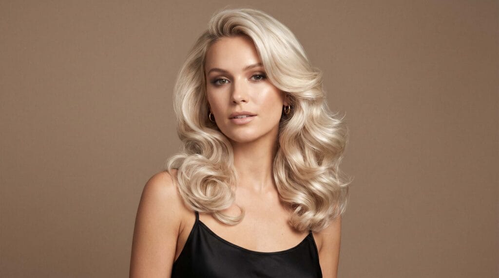 Lush and glamorous blowout hairstyle featuring voluminous soft layers, smooth texture, natural movement, and a glossy salon finish.
